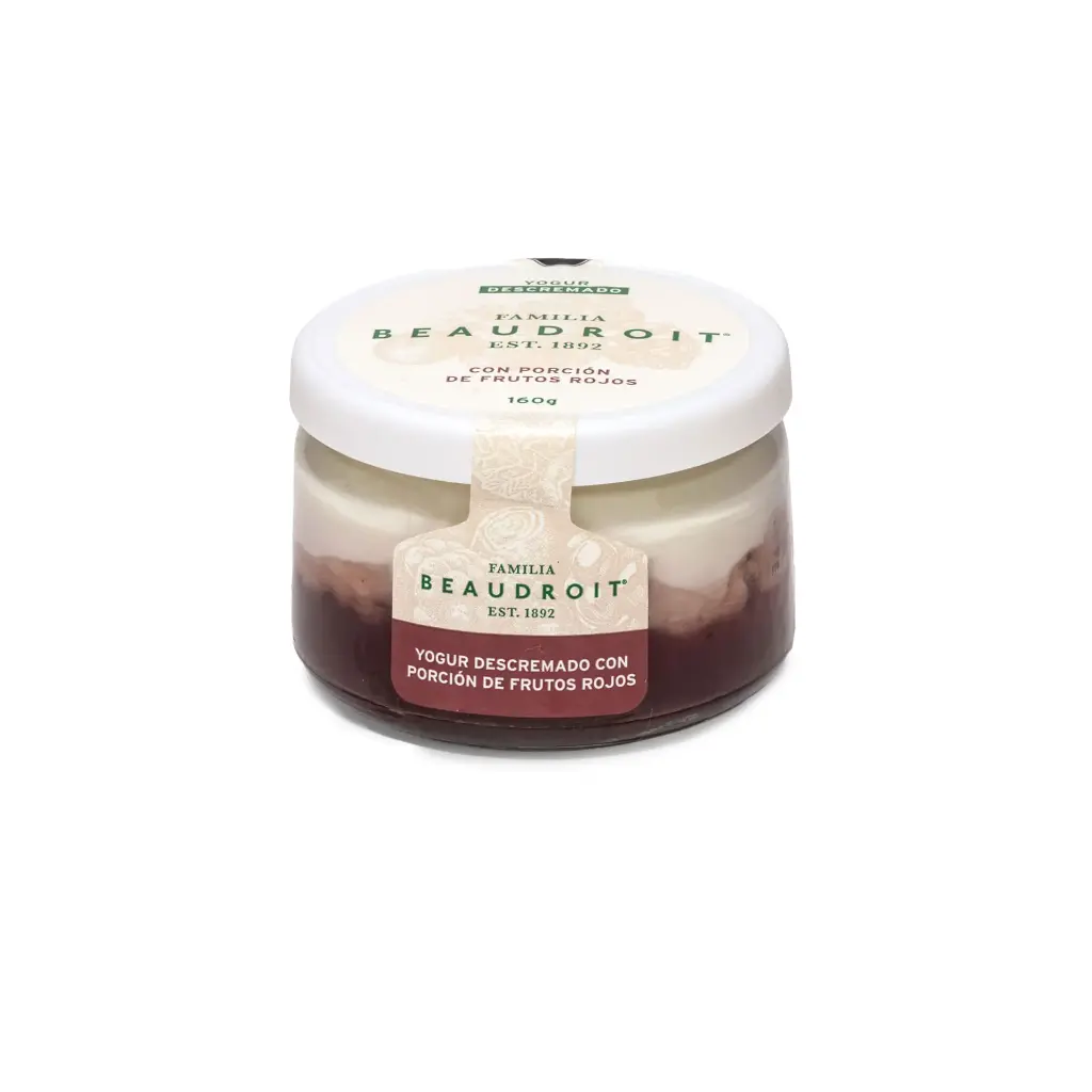 Yogur descremado frutos del bosque - 160 gr / Pack x 6 unidades
