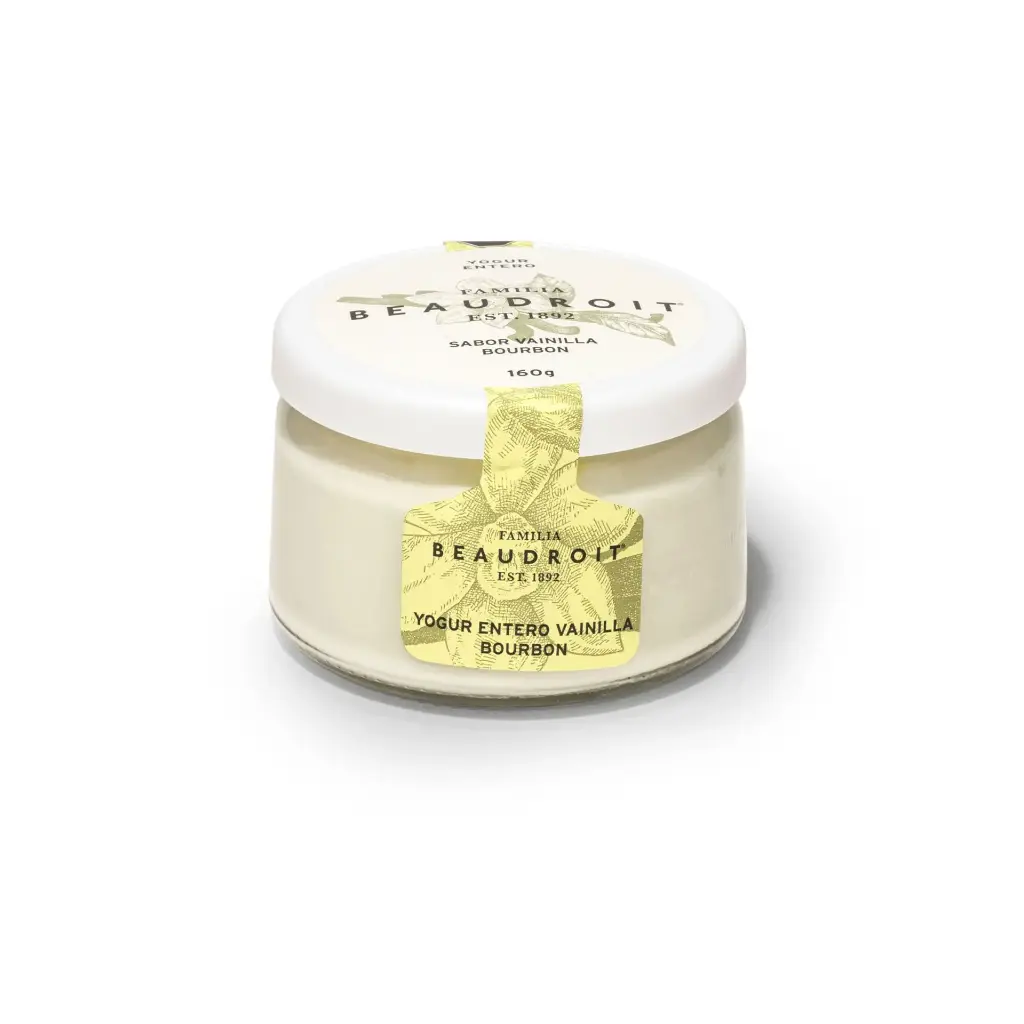 Yogurt entero con vainilla Bourbon x 6 unidades. Libre de gluten.
