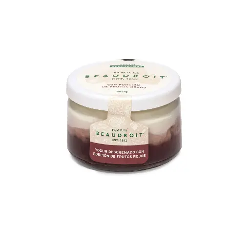 [112152] Yogurt descremado con frutos del bosque. Libre de gluten. Pack x 6 u.