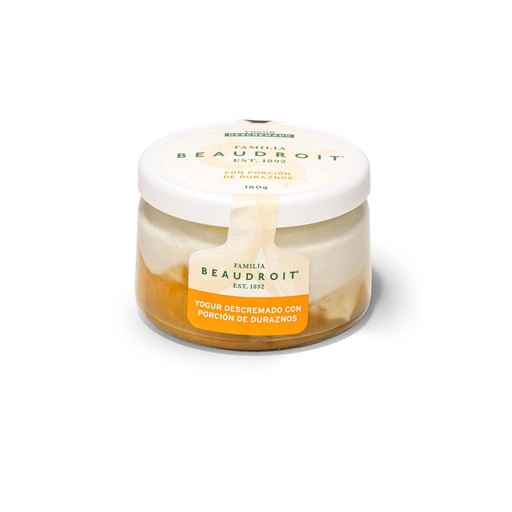 [112151] Yogur descremado con durazno x 6 unidades. Libre de gluten.
