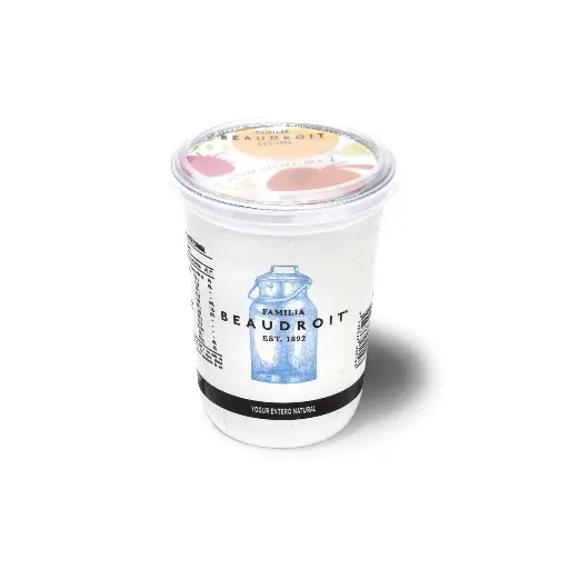 [2061] Yogur entero natural Sin Azúcar - 400 gr / Pack x 2 unidades